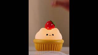 Cute Cupcake Night Light;1) Timing function 2) Tap to control3) 3 light modes4) Timing function