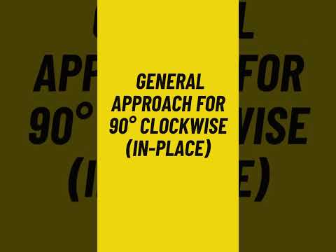 Rotating a matrix 90° clockwise #DSA #Java #coding #leetcode #GFG #interviewquestions#shorts