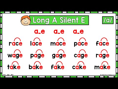 CVCE Word Practice Long A using Backward Blending for Kindergarten, First Grade, and Second Grade