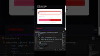 Glow effect on email & password input fields HTML CSS. Part-3 #coding #webdesign #shorts #viral