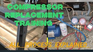 COMPRESSOR REPLACEMENT TRAINING OF CHILLER REFRIGERATOR SYSTEM 