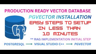 Setup PGVector in PostgreSQL on Windows | Visual Studio C++ Build Tools Tutorial