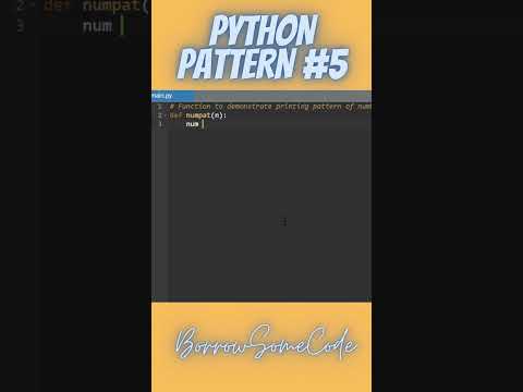Pattern Print in Python #5 | Python number triangle print | #shorts #viralshorts #code #shortvideo