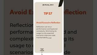 Tip 57 of 100: Avoid Excessive Reflection #csharp #dotnet #dotnetcore #dotnetcore  #coding   #exam