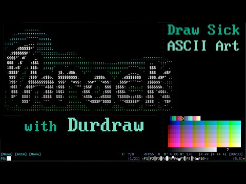 Making ASCII Art - Drawing a Phrack Logo with the Durdraw ANSI editor