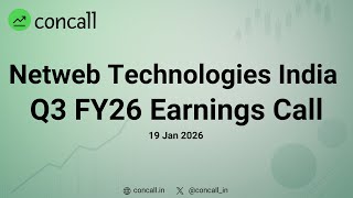 Netweb Technologies India Q3 FY26 Earnings Conference Call |Concall.in