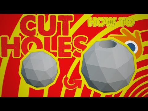 How to cut holes in objects (Blender tutorial)