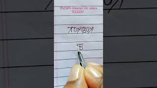 "TOMBOY" name logomark for viewer's demand 😊#namelogodesign #shortsonyoutube #logodesign #logomark