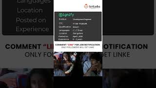 signify is Looking to Hire #freshers | Bangalore | #developmentEngineer