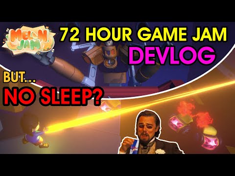 MAKING A GAME IN 72 HOURS BUT I CAN'T SLEEP? | Robocalyptic Invasion Devlog (MelonJam 4)