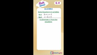 M4) Solve Linear Equations in 2 variables| Algebra | Learn Maths |