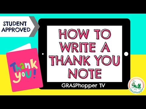 How to Write a Thank you Note for Kids in English