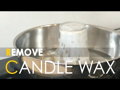 Remove candle wax from drinking glasses
