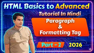 Paragraph, Line Break & Formatting Tag In HTML | HTML Basics To Advanced Tutorial Part 2 | 2026 #2