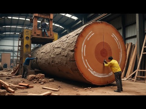 Inside the Premium Walnut Wood Workshop - (Full Process) From Logging to Luxury Furniture Dinising