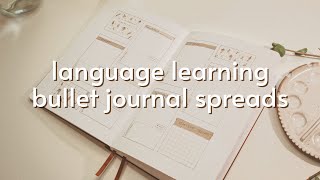 4 Language Learning Bullet Journal Spreads! | Unique Ways To Track Progress