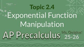 2.4 Exponential Function Manipulation