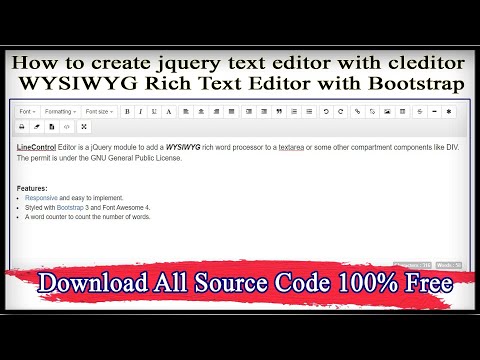 How to create jquery text editor with cleditor | WYSIWYG Rich Text Editor with Bootstrap