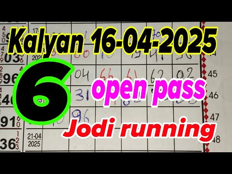 Kalyan Chart 14-04-2025 | Kalyan Single Open Line Trick | Single Pana