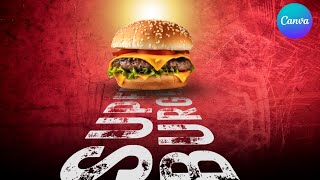 Canva Food Poster Design Tutorial | Create Stunning Food Ads in Minutes 🍔✨