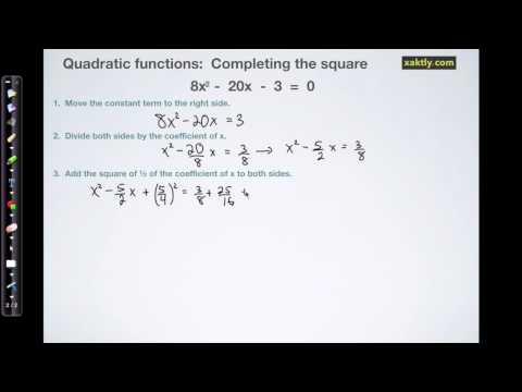 Completing the square (2)