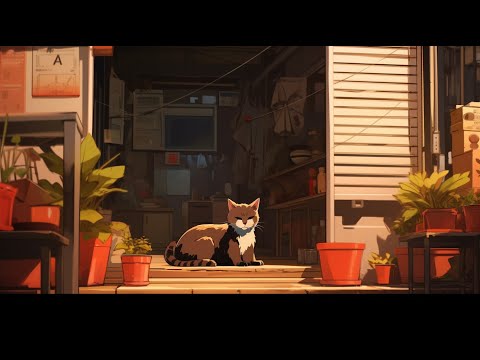 1 Hour Watch The Rain With My Cat IN ＴＯＫＹＯ ☂️ • aesthetic lofi study music