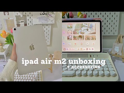 m2 ipad air 11” unboxing 📦 apple pencil pro + accessories