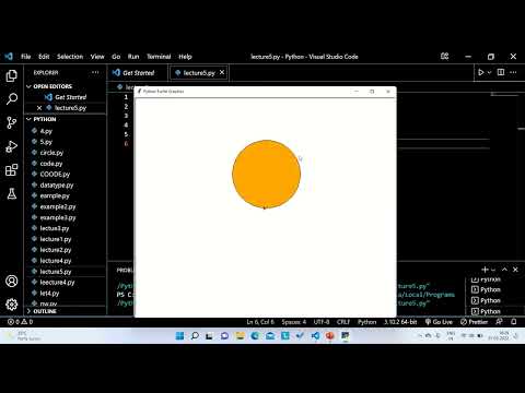 CIRCLE animation with the help of python