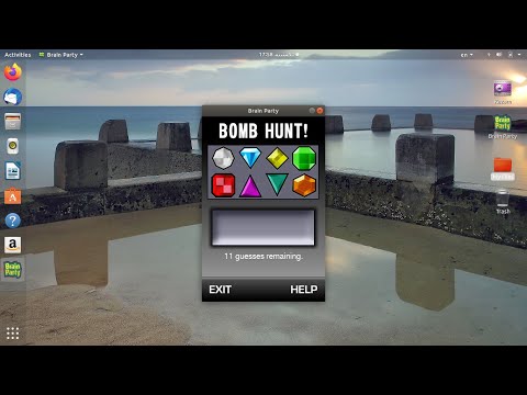 Game play Bomb Hunt in the Brain Party game collection Ubuntu