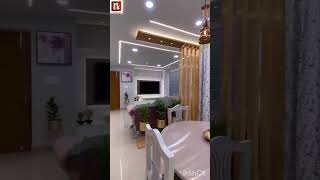 living room decorating ideas, dining table, TV unit #shorts #youtubeshorts #interiors #livingroom