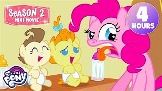 SEASON 2 MINI MOVIE 🎬💜 EP12 - 23 | 4 HOURS | My Little Pony Friendship is Magic | Mega Compilation 🎥