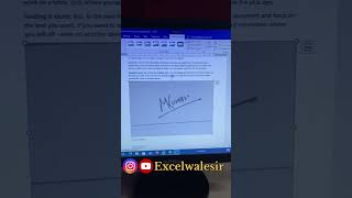 Add Signature ✍️ in Microsoft Word #excelwalesir #mswordtricks #mswordtips #shortvideo #ytshorts