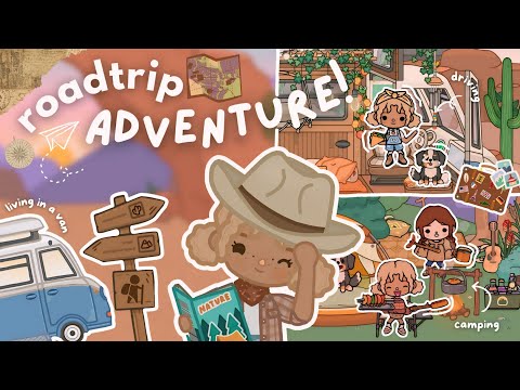 going on a roadtrip adventure! 🚐🌲| life in a van, rock climbing, cooking outdoors | toca boca world