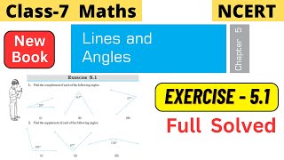 Class 7 Maths Chapter 5 Lines and Angles NCERT Exercise 5.1 Full Solved #class7maths