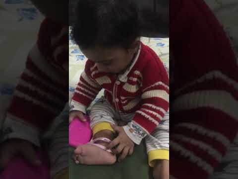 Baby enjoying with phone