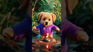🐕Baby dog cooking with duck🦆 party #shorts #viral#ai