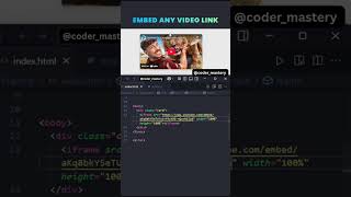 Wanna embed any video in your site like a pro? 💡 This 60-second trick is all you need! 🔥💻