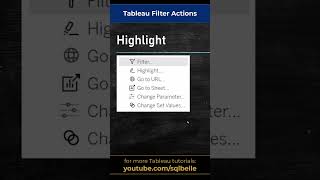 #Tableau - What are Tableau Highlight Actions?  #tableaututorial #tableautraining #tableautips