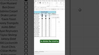 How to create a Checkbox Tracker in Excel! #excel #tracker  #spreadsheet