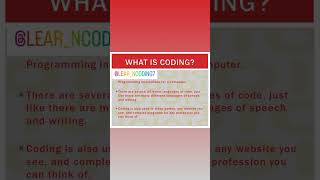 What is coding???||#coding #india #programming