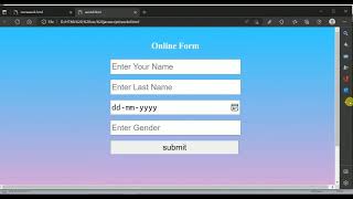 HTML , CSS RESPONSIVE FORM | HTML | CSS