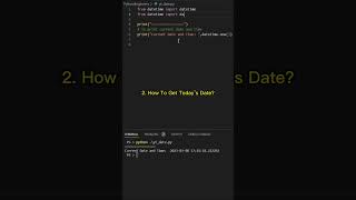 How to get current time, date and convert to other formats using Datetime module? #shorts #python