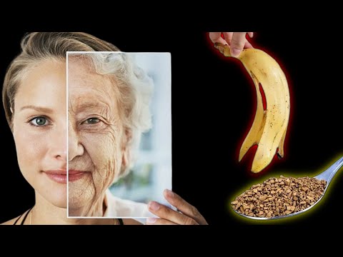 A 65 year old woman has discovered a secret anti aging trick using banana peels, coffee and starch!