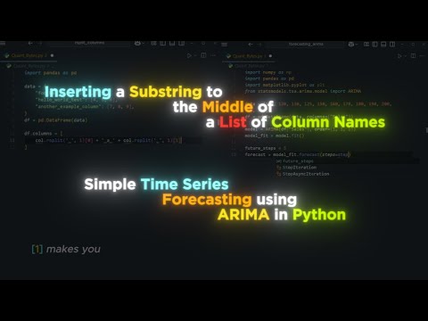 🐍✨ Elevate Your Data Skills: Column Name Tricks & Time Series Forecasting! 🚀