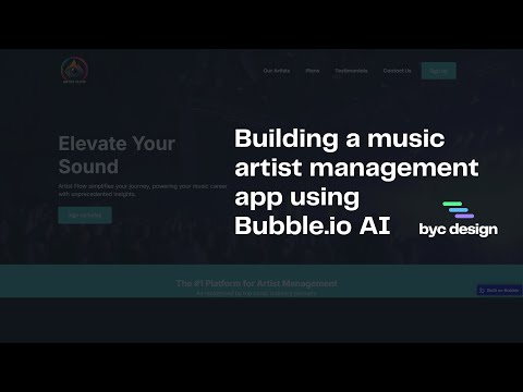 Building a music artist management app using Bubble.io AI Assistant