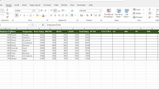 Salary sheet in MS Excel | create salary slip in MS Excel | MS Excel | DA, PF, HRA, ESI |