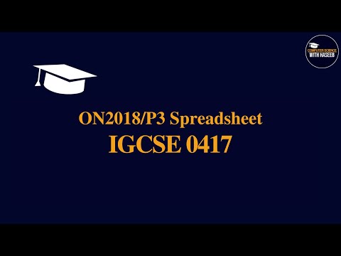 ON2018/P3 Spreadsheet