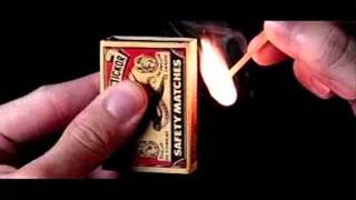 Striking a match sound effect with opening the box sounds