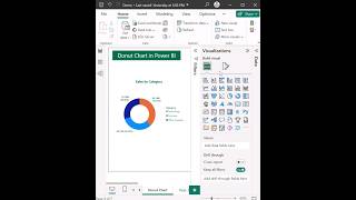 Donut chart 🍩 in Power BI #powerbi #powerbitutorial #businessintelligence #datavisualization #shorts