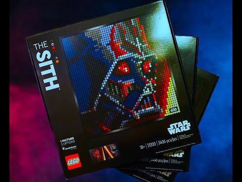 LEGO Art - Star Wars set 31200 The Sith ULTIMATE Mosaic TIME-LAPSE!!